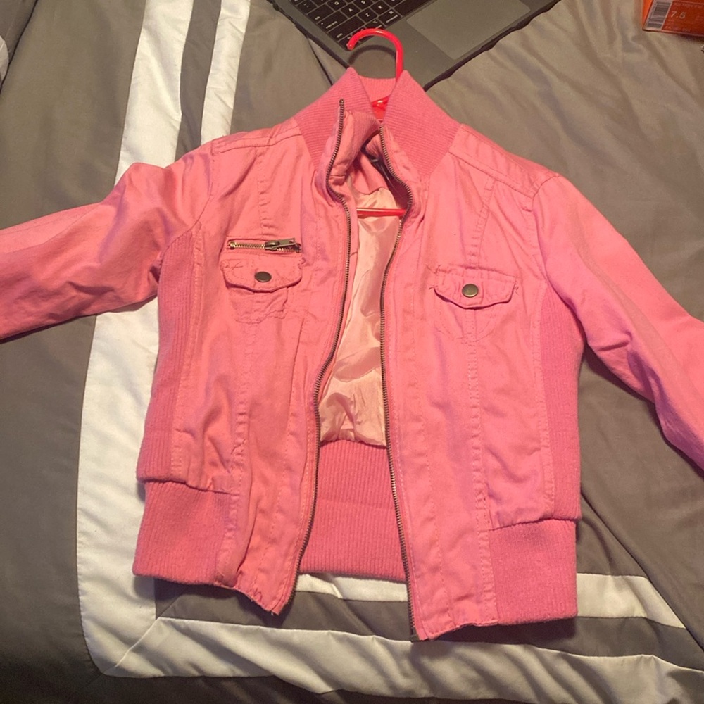 Pink jean jacket